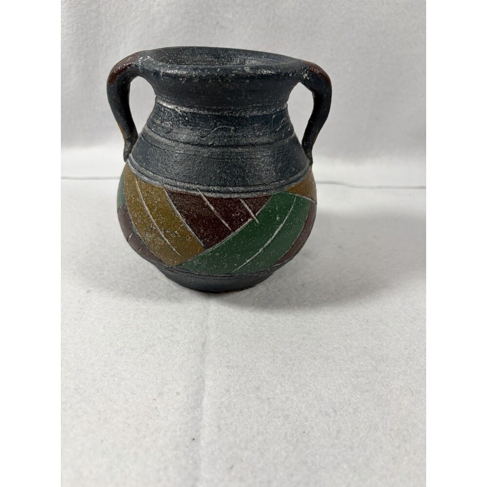 Pottery Dual Handle Southwestern Vase Boho Cottage